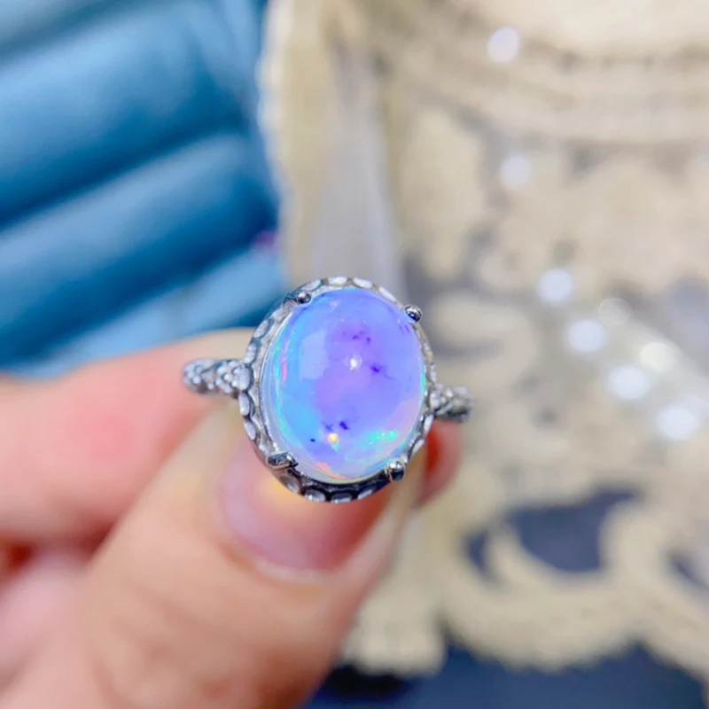 

Natural Opal Rings for women silver 925 jewelry luxury gem stones 18k gold plated free shiping items Party Gifts