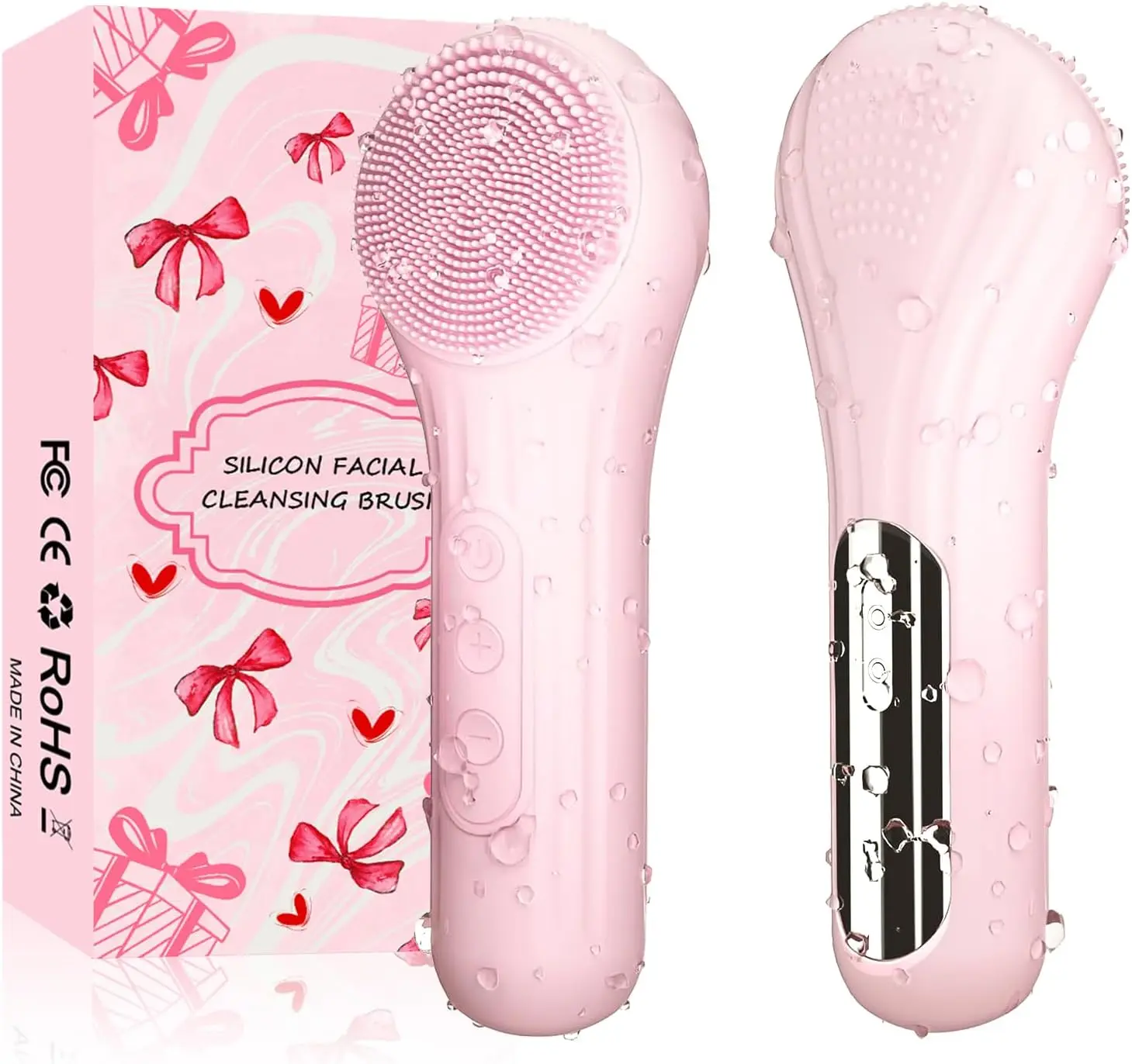 Depurador facial de silicona, cepillo de limpieza facial eléctrico impermeable para hombres y mujeres, depurador facial recargable con 5 modos para