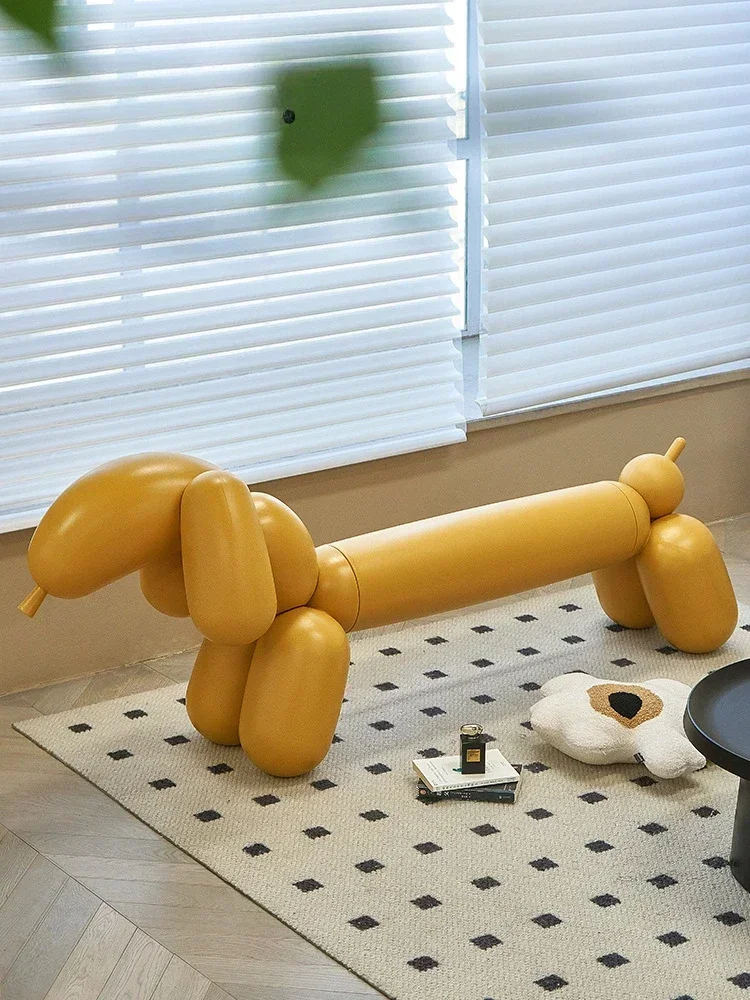 

Plastic balloon dog bench creative kindergarten stool bedroom bedside stool animal seat