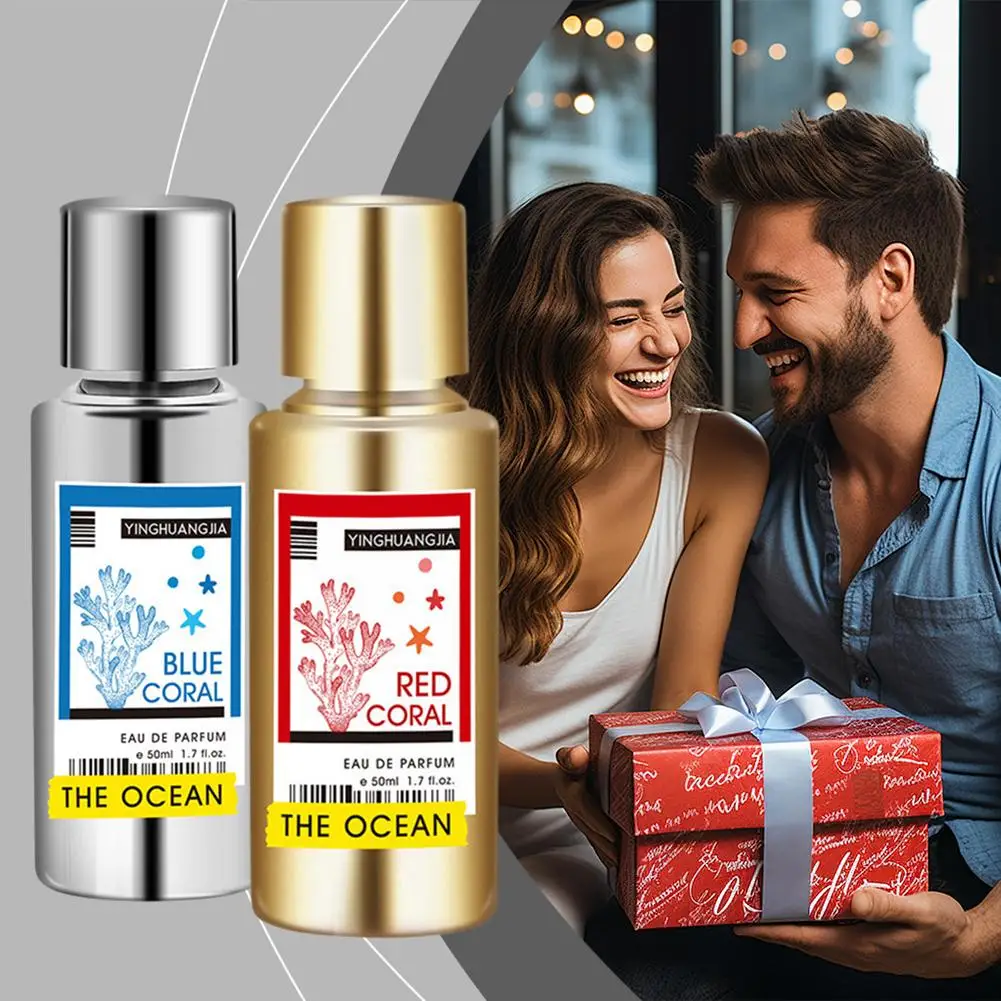 Perfume piloto para homens e mulheres, fragrância de feromônios de coral vermelho, perfume leve e neutro de longa duração, momentos românticos diários