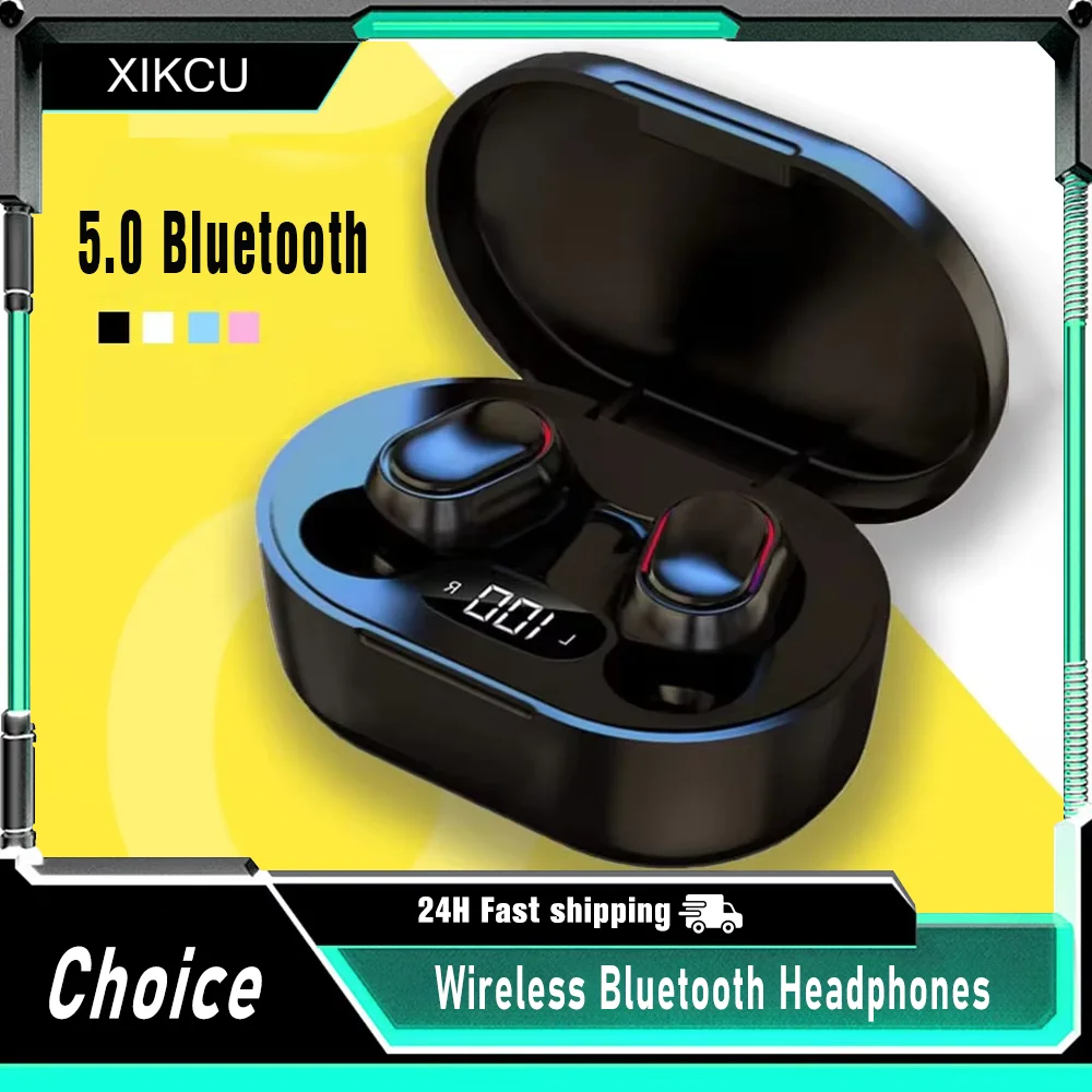 Auriculares inalámbricos TWS E7S actualizados Bluetooth 5,0, auriculares estéreo, intrauditivos con micrófono y cancelación de ruido para Xiaomi Redmi