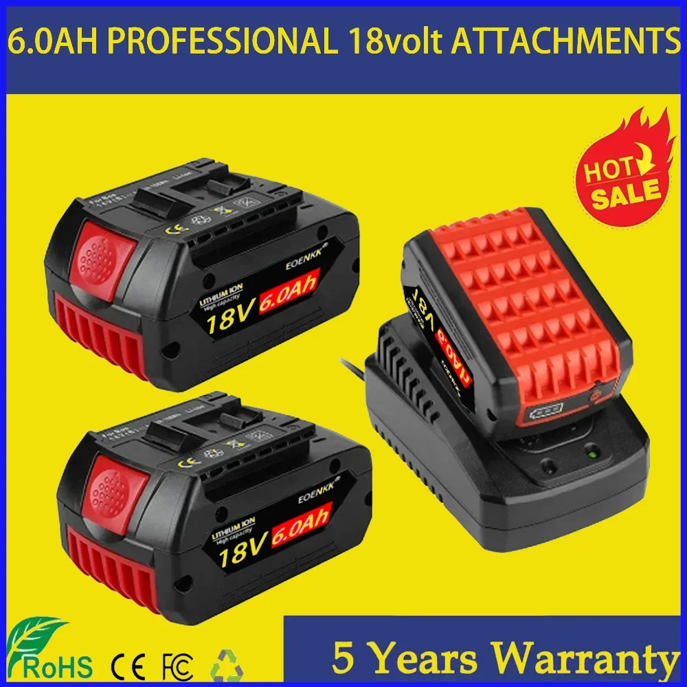 brand-new 6.0Ah Battery Original for Bosch 18V Professional GBA GBH GSR GSB BAT618 BAT609 BAT620 Replacement Battery