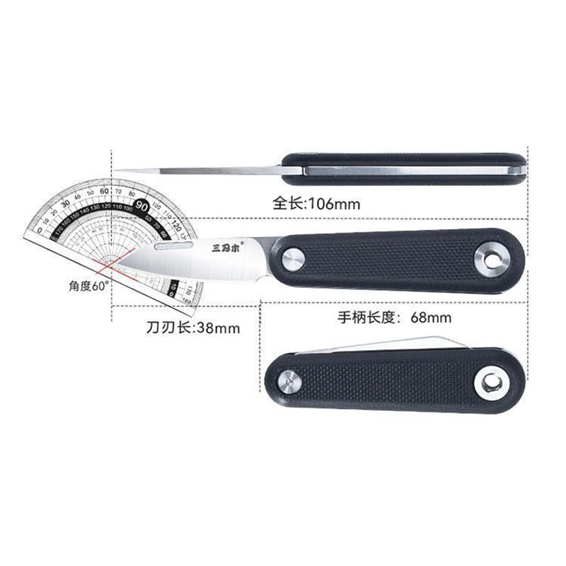 Imagem -06 - Non-slip Handle Folding Knife Lâmina de Aço Bolso Portátil Chaveiro Pequeno Handy Tool 325s Color Fruit 12c27 G10