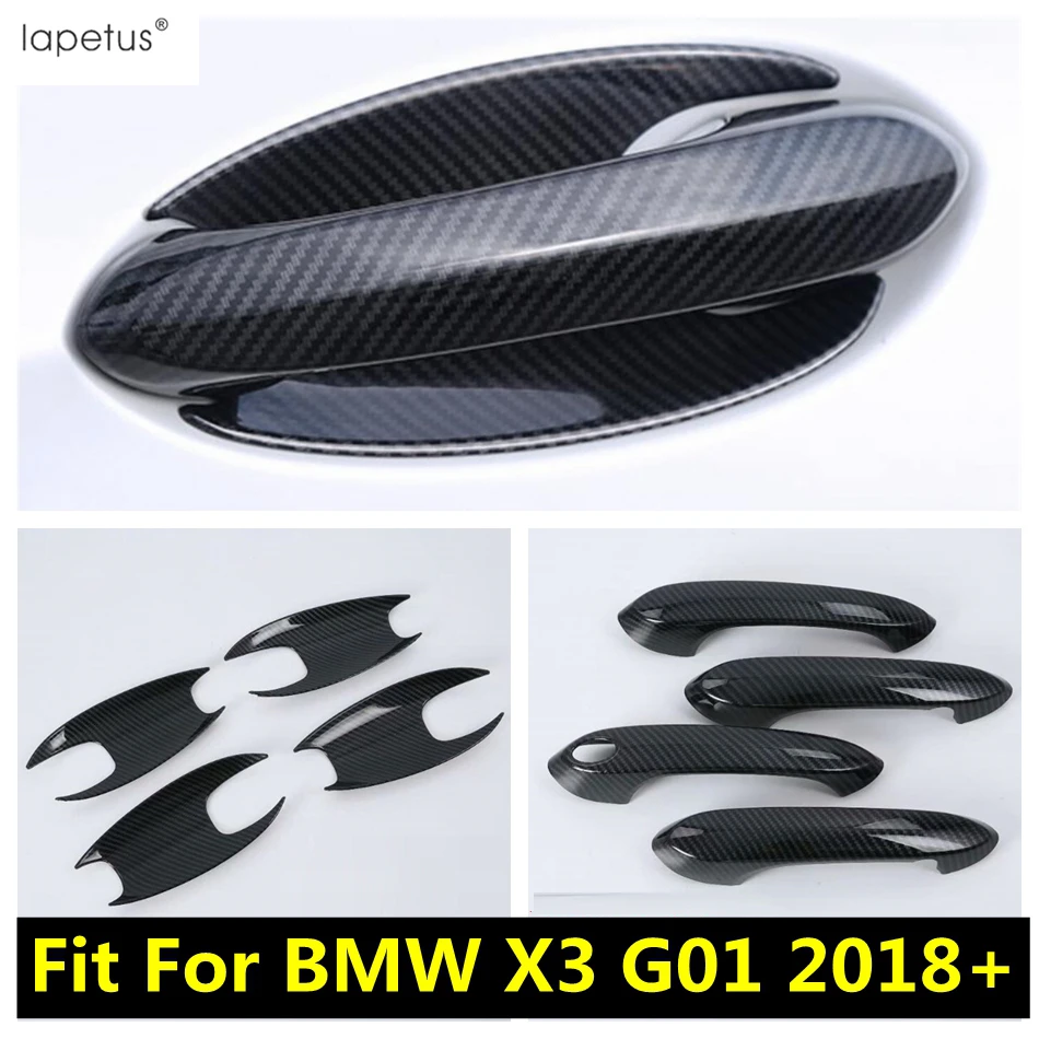 

ABS Car Door Handle Bowl Decoration Protection Cover Trim For BMW X3 G01 - 2023 Chrome / Carbon Fiber Accessories Exterior Kit