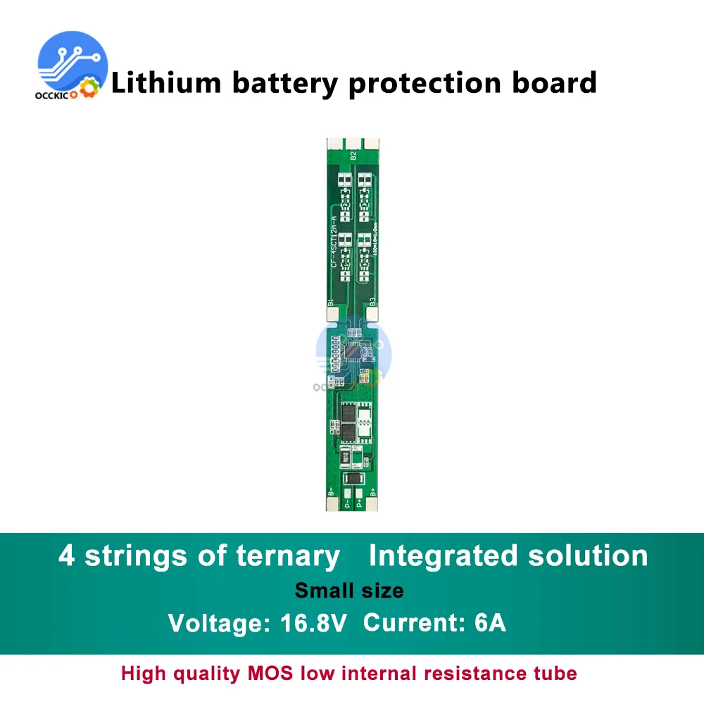 4S 16.8V 6A Li-ion pokrywa baterii litowej moduł tablicy trójskładnikowy ten sam Port PCB BMS moduł baterii litowej bez zrównoważonego