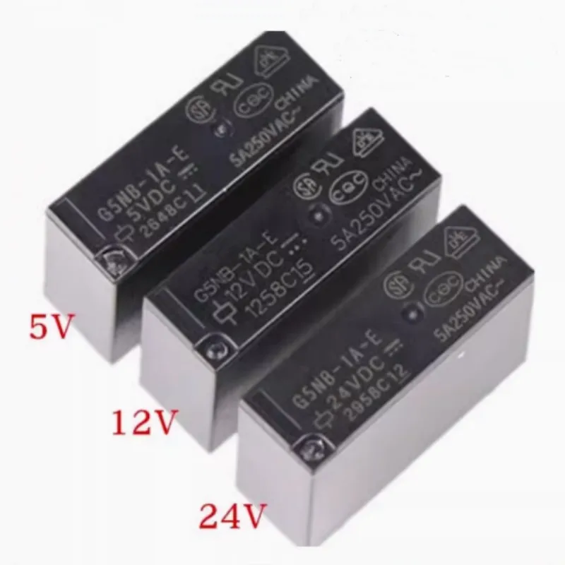5pcs G5NB-1A-E-5V G5NB-1A-E-12V G5BN-1A-E-24V 5V 12V 24V 5A 250V 4PIN Power Relay