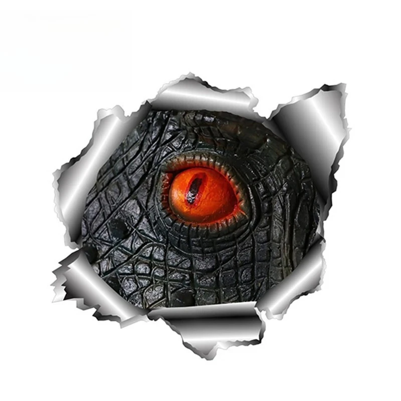 3D Reptile Eyes Car Stickers Torn Metal Car Decal Reflective Sticker personality Car Bumper Accessories 13cm PVC  KK