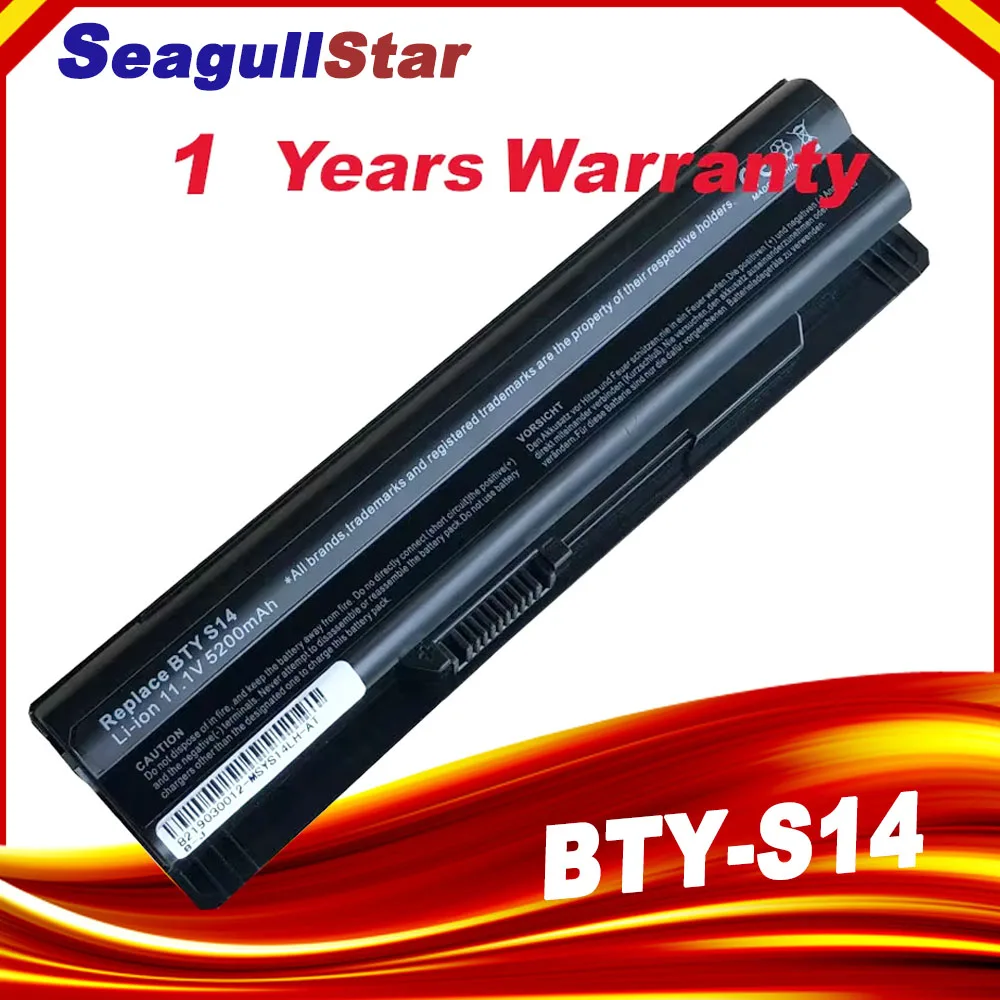 

Аккумулятор SeagullStar 4400 мАч BTY-S14 для ноутбука MSI FX720 GE60 GE620 GE620DX GE70 A6500 CR41 CR61 CR70 FR720 CX70 FX700