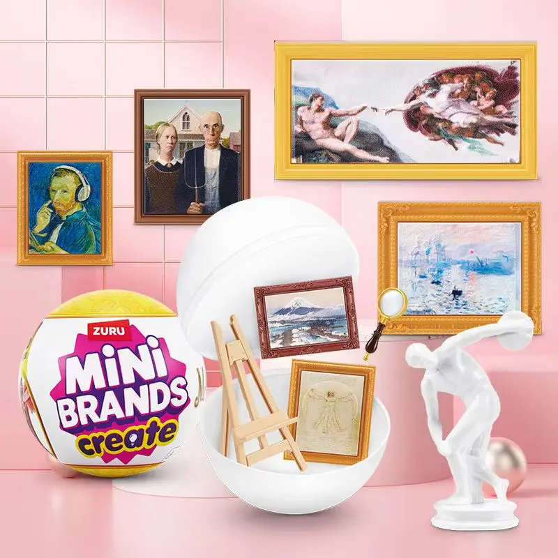 

Zuru Mini Brands Create Blind Ball Masterpiece Paintings Mini Collectible Surprise Toy Desktop Decor For Kids And Art Collectors