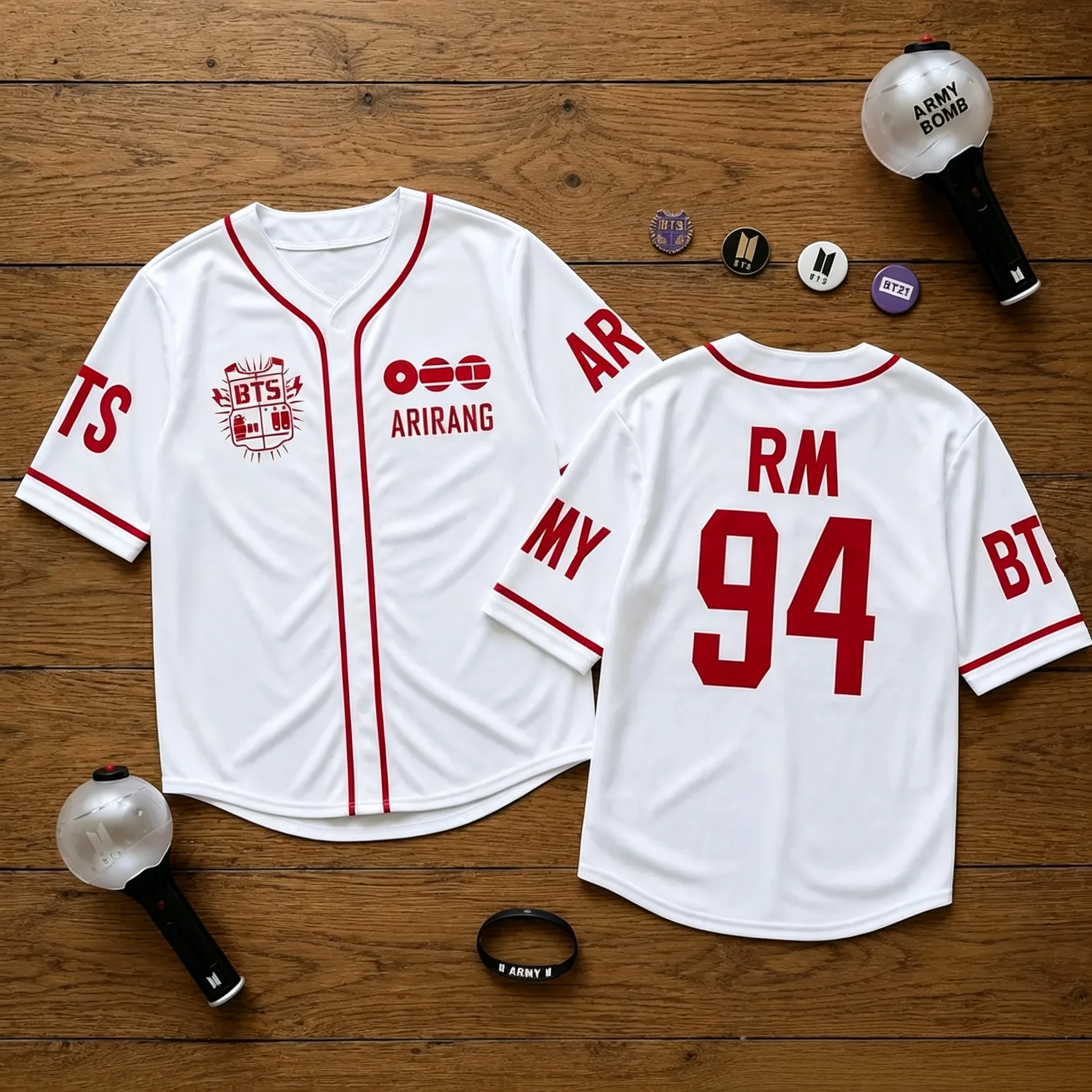 BTS kpop World Tour 2026  Korean ARIRANG Football Fans Jersey T-shirt Men's and Women's Breathable and comfortable Loose shirt view 2