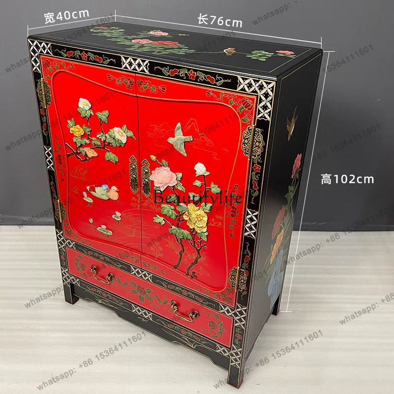FG New Chinese-style Entrance Cabinet, Dining Side Cabinet, Living Room Partition, Modern Simplicity