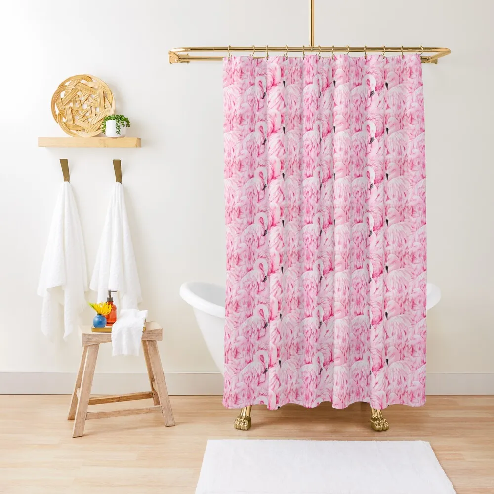 

Pink Flamingo Pattern Shower Curtain Bathtub Shower For Bathroom Set Cute Shower Curtain