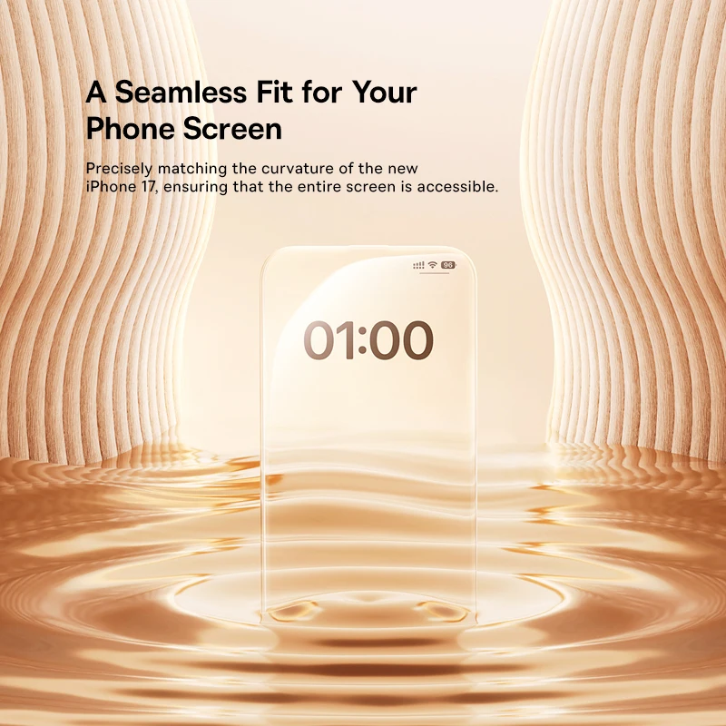 Szkło hartowane Baseus do iPhone 18 17 Pro Max, ochrona ekranu, pełny obraz, 0,3 mm, przezroczyste krawędzie, bezramkowe szkło do iPhone 18 Pro — zdjęcie produktu 3