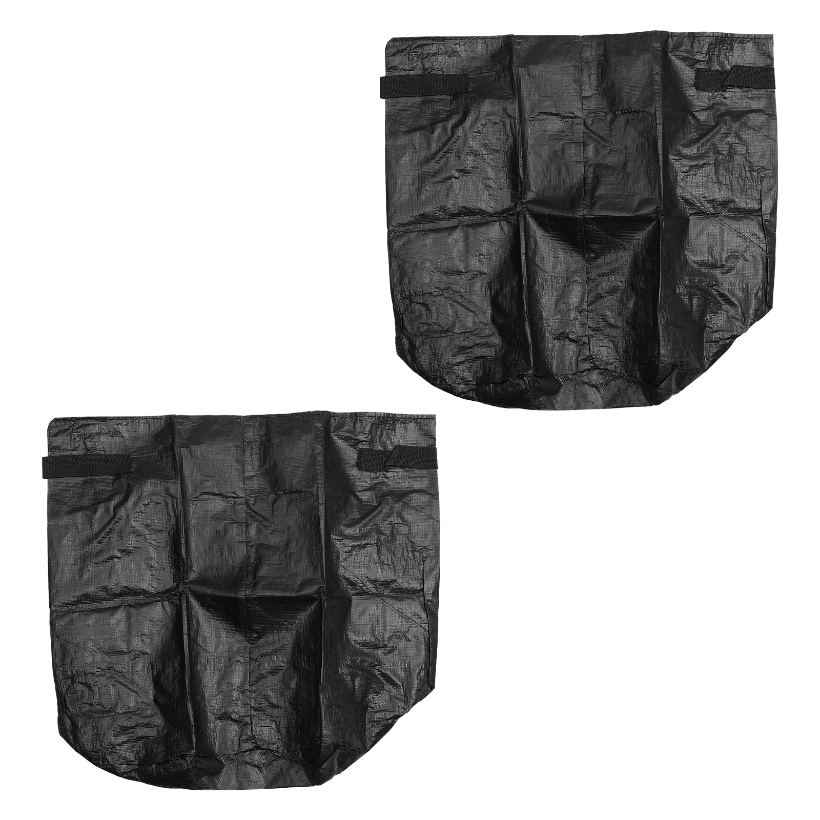 

2 Pcs Vegetable Grow Bags Durable PE Plant Containers for Potatoes Onions Carrots Tomato Flowers Garden Planters Black Color