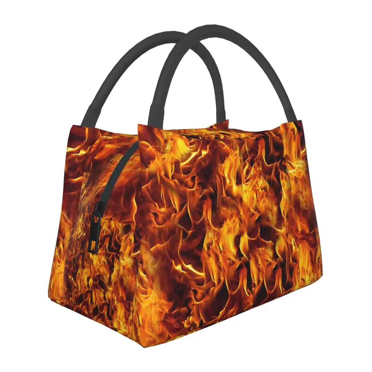 

Fire And Flames Pattern Lunch Bags Insulated Bento Box Resuable Lunch Tote Picnic Bags Cooler Thermal Bag for Woman Girl Travel