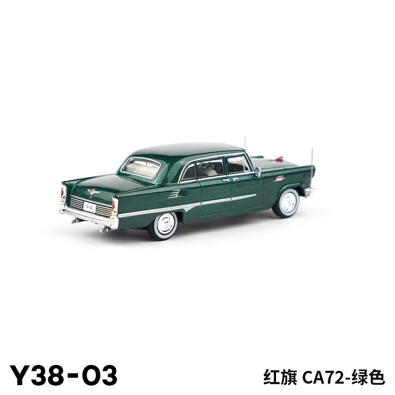 Diecast 1:64 Scale Hongqi CA72 Y38-02 Y38-03 Symulacja aluminiowego modelu samochodu Statyczny wyświetlacz Kolekcjonerski prezent Zabawka Pamiątkowa dekoracja