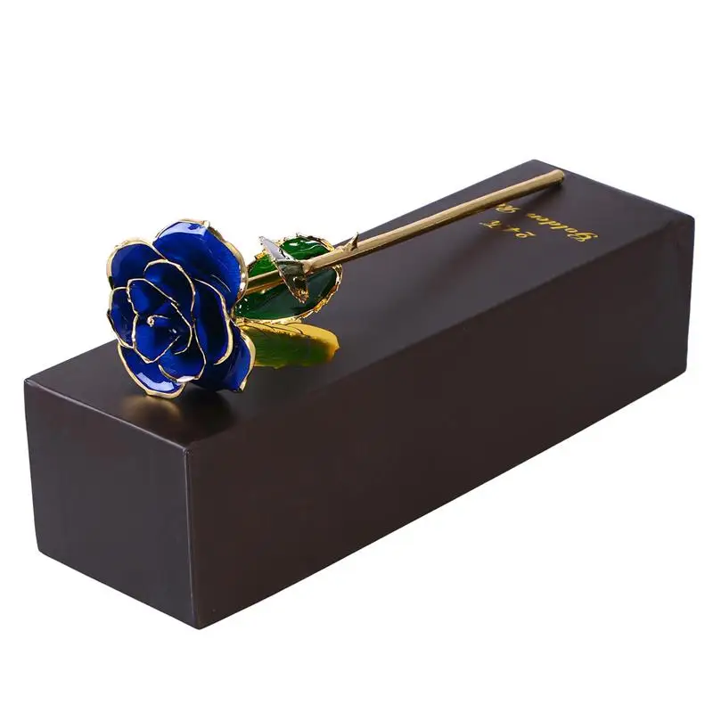 Rose Gold  24K Roses Dipped Day Mothers Gifts Mother'S Day Valentine'S Day Gift Baked Lacquer Gilt Rose Flower S Valentine Gift