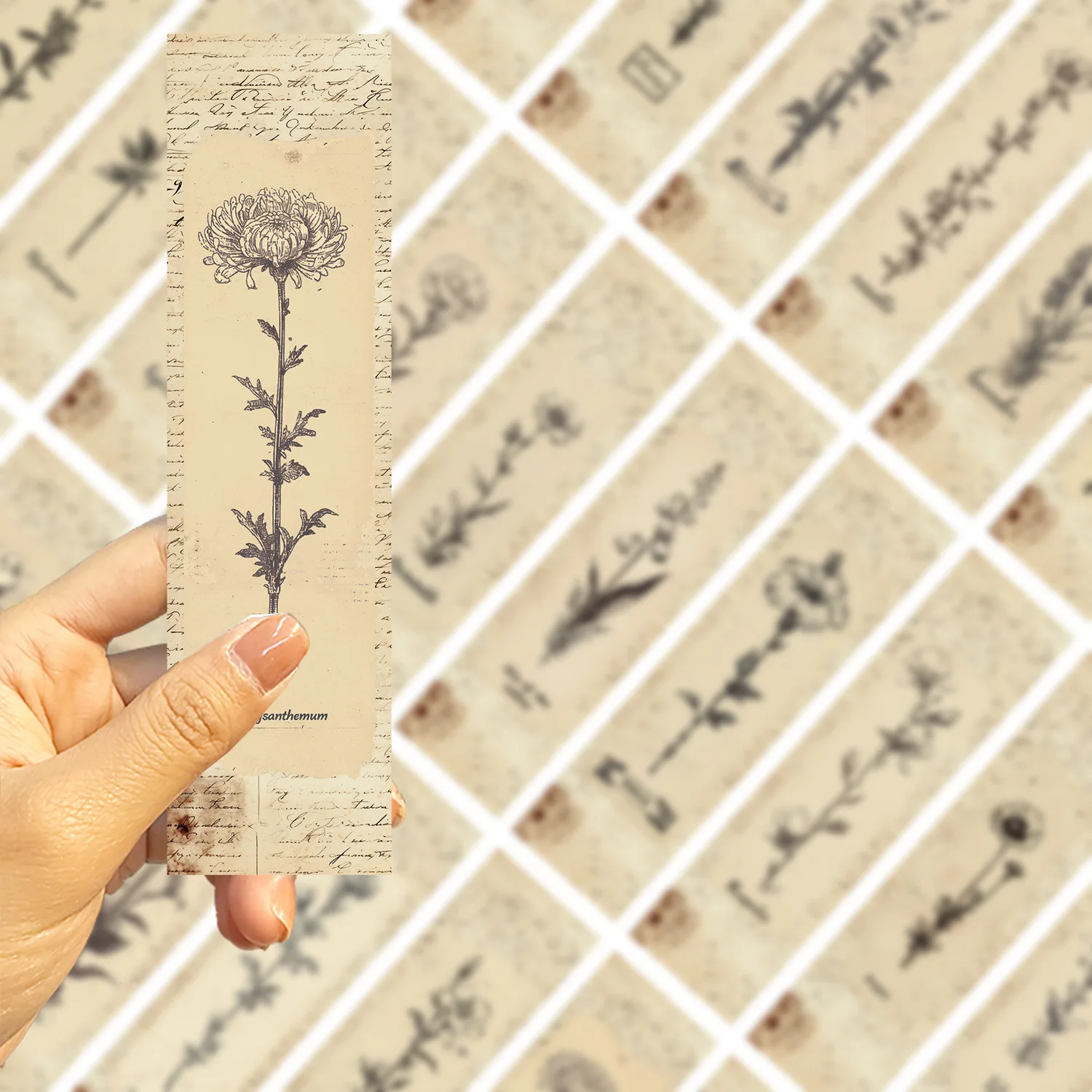 30Pcs/Set Vintage Botanical Bookmarks Antique Flower Floral Sketch Bookmark Cards Stationery Gift for Book Lovers Bibliophiles view 3