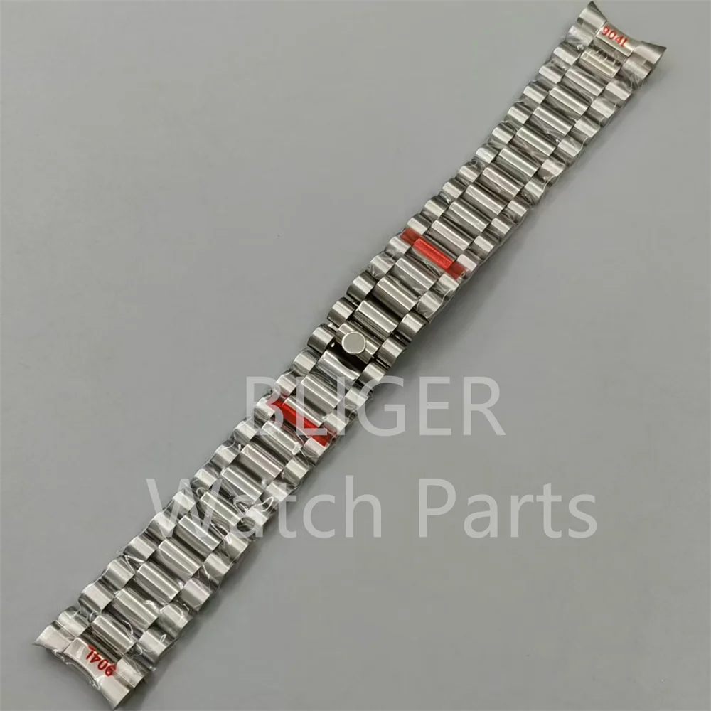 BLIGER 20 мм серебро золото розовое золото черный браслет из нержавеющей стали 904L складная пряжка подходит для корпуса 39/40 мм