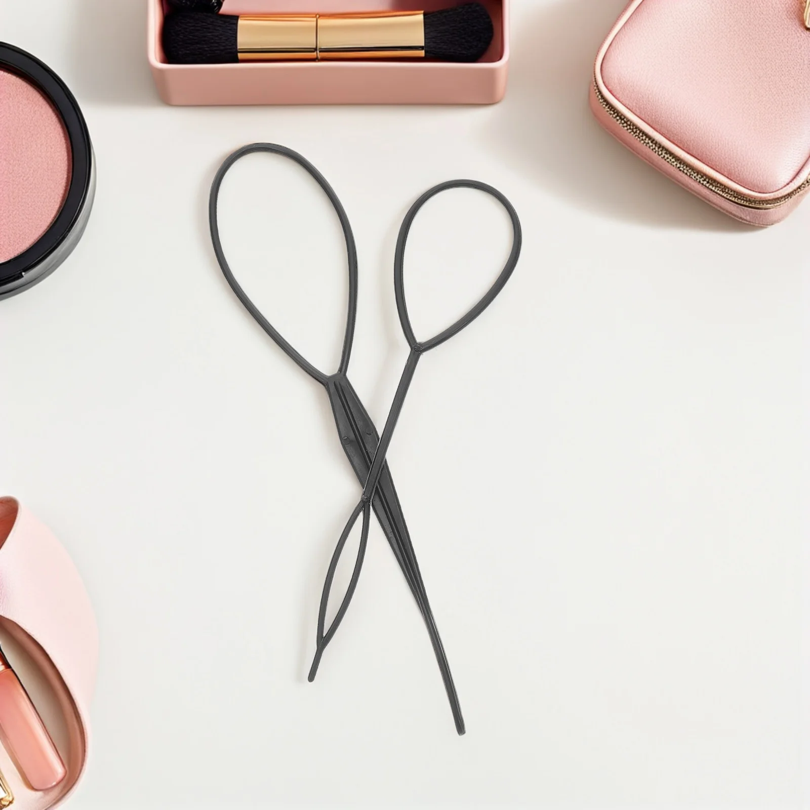 

2 pcs Hairpins Elastic DIY Hairstyle Maker Hair Accessories Braid Tools Styling Needles Easy to Use No Smell Good for Party