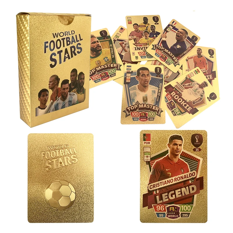 10-55Pcs Football Star Cards Soccer Star Collection Footballer Star Card Limited Fan Cards Kids Toys Fan Card Collection Gifts