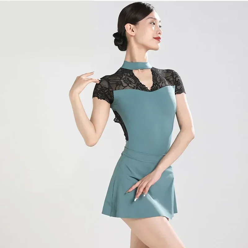 Elegant Daily Practice Ballet Leotards Women black Lace Design Sexy backless Adult bodysuit Gymnastics Ballet Dance wear