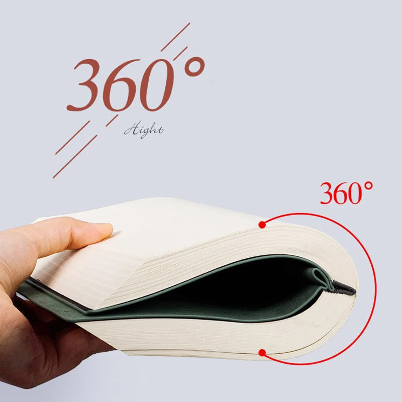 640Pages Daily Journal Notebook A6 A5 B5 Business Office Work Notepad Stationery Blank/Horizontal Line Book Leather Sketchbook