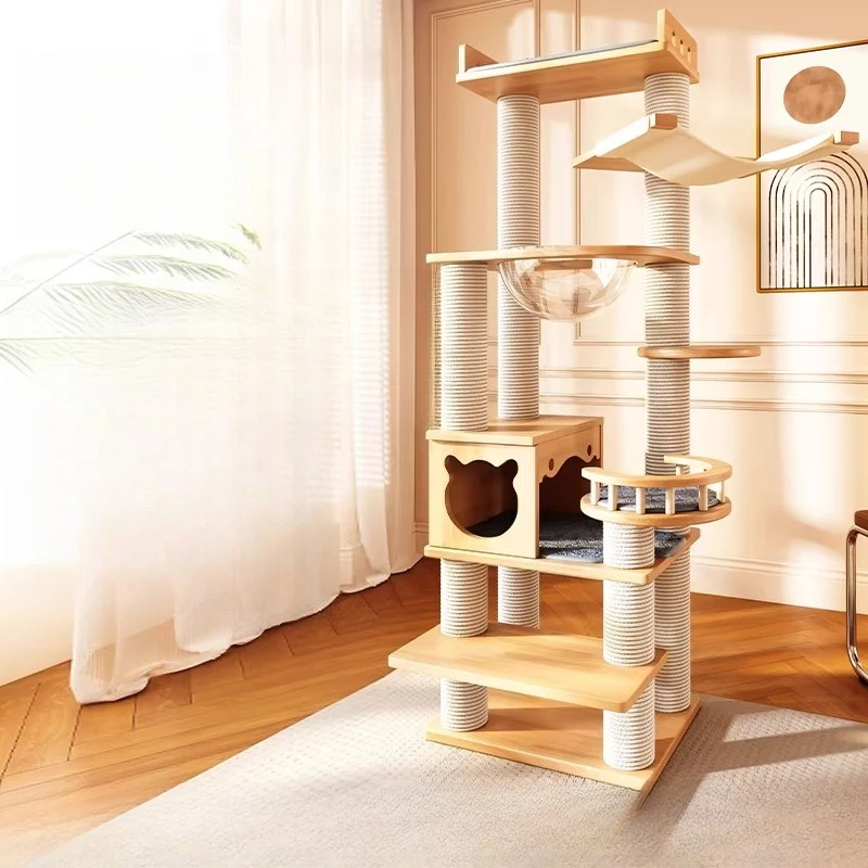 frame nest  tree integrated large shelf space capsule scratching board scratching column supplies