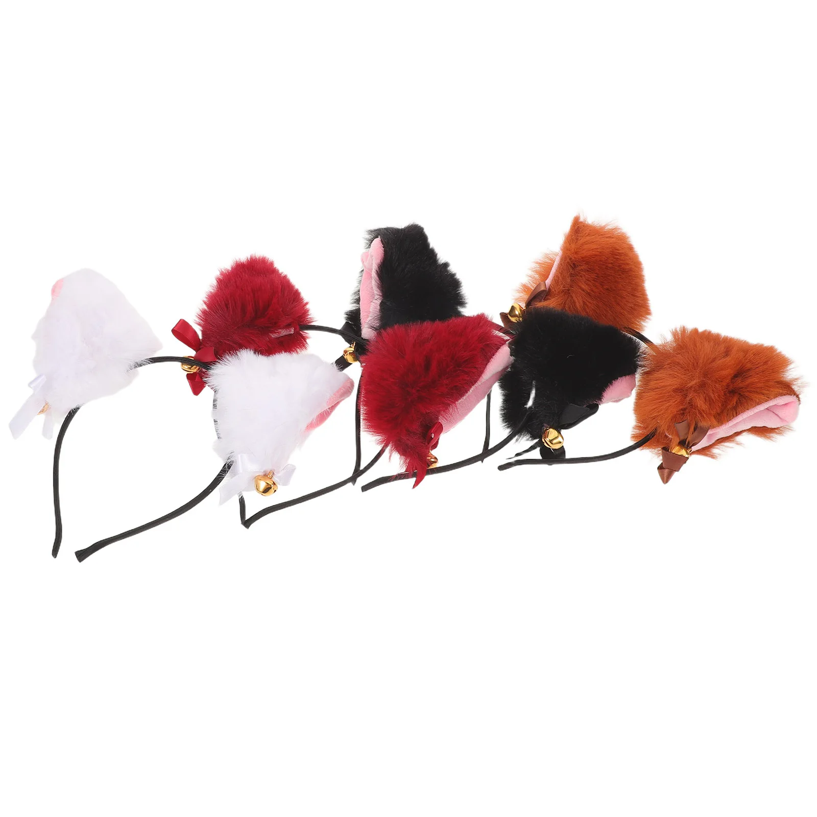 

4 шт., повязка на голову с лисьими ушками, подвеска-колокольчик, повязка на голову с милыми животными, косплей, день рождения, Хэллоуин, Рождественская вечеринка, кавайные повязки на голову