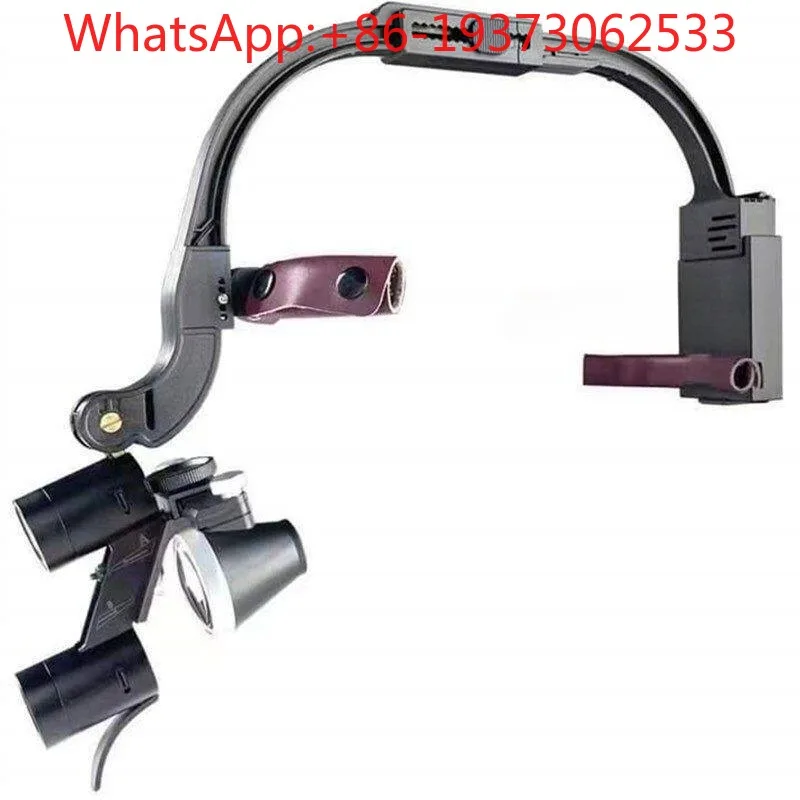 Binocular Magnifying Glass Head Mounted Inspection Oral Root Canal Headband Searchlight 2.5/3 and 1.5 Times