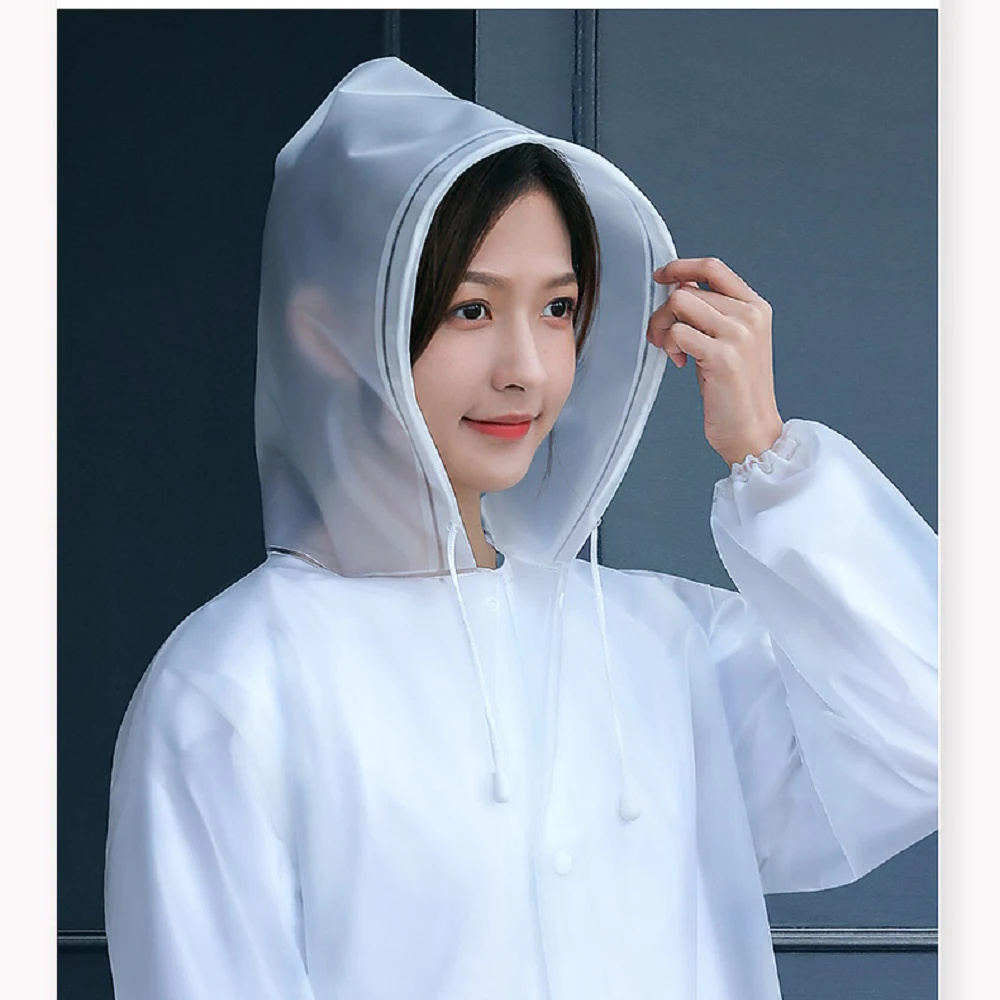 1PCS High Quality EVA Unisex Raincoat Thickened Waterproof Rain Coat Women Men Camping Waterproof Rainwear Suit