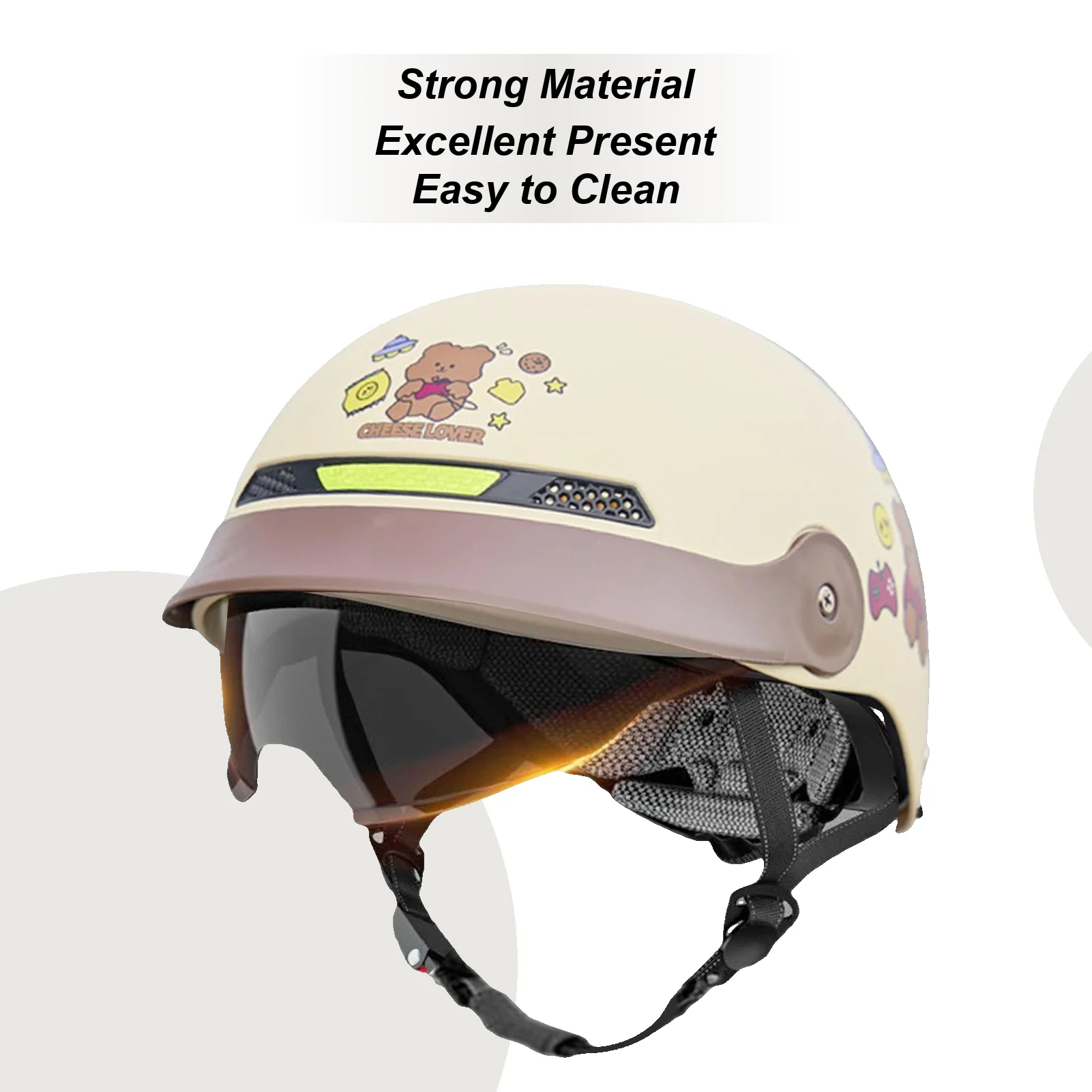 

Motorcycle Half Helmet Bike Scooter Sun Visor Helmet Quick Release Head Protector For Women Men Cycling Skateboard Motorcycle