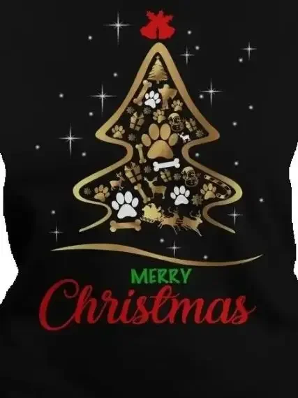 

Merry Christmas Dogs Christmas Tree Women's T-Shirt