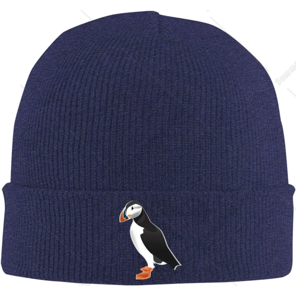 Puffin Bird Beanie Hat Unisex Knit Hat Ski Stocking Cuffed Cap