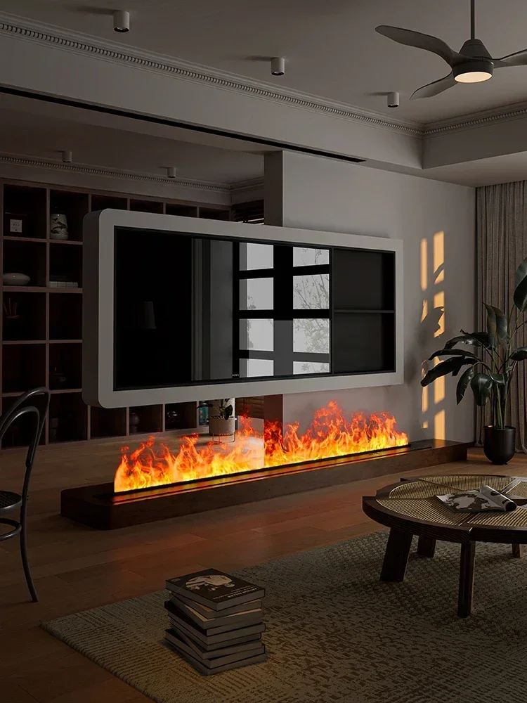 Water Electric Fireplace 3D Remote Control APP Interior Decoration Steam Fireplace Mist Fireplace Embedded Realistic Mist Flame