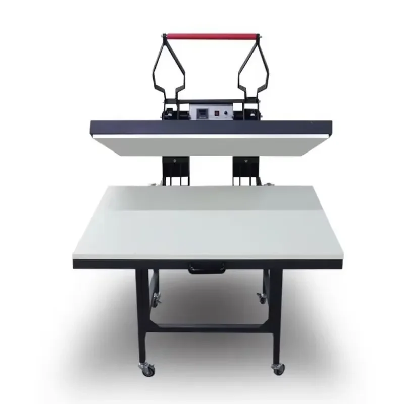 Manual High-Pressure 80 X 100 Platen Heat Press Machine User-Friendly with Puller Black Big Size for Plate Printing