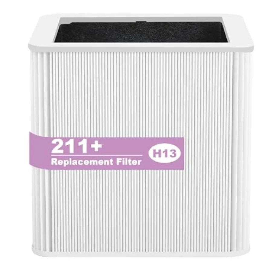 

211+ Filter Replacement Compatible with Blue Pure 211+ Air Purifier Series, 2 Stage Filtration System of H13 True HEPA Filters