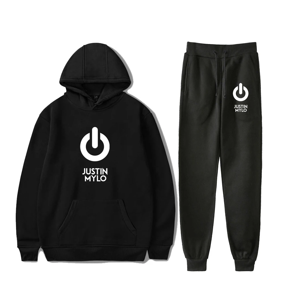 Justin Mylo Tour Merch Pullover Hoodie Jogger Pants Two Piece Set Sweatshirts+Sweatpants Women Men's Set