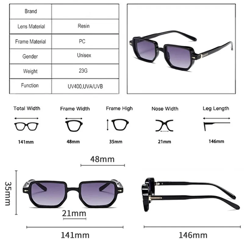 Rectangle Sunglasses Women Men Candy Color Sun Glasses Ins Street Party Eyeglasses for Shopping Beach Eyewears image 5