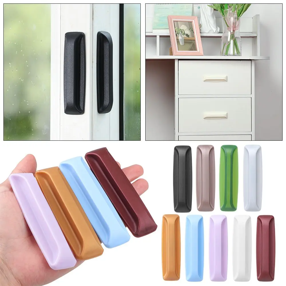 2Pcs/lot Modern Furniture Decor Window Door Auxiliary Kitchen Cabinet Pulls Self-adhesive Handles Wardrobe Pulls Drawer Knob