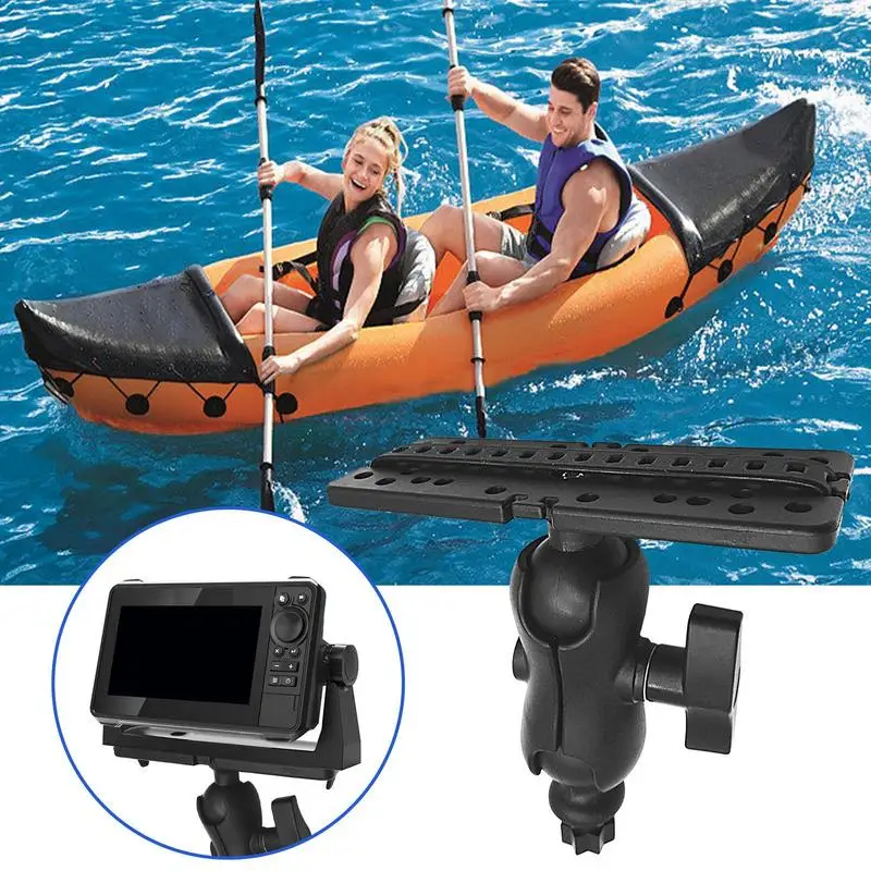 Fish Finder Mount Practical Mounting Plate Fish Stand Base Versatile Fish Finder Mount Compatible With Most Boats Fishing Supply