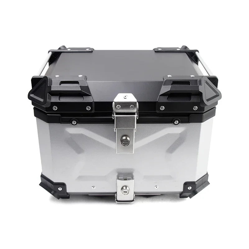 Classic 45L Scooter Tail Trunk Delivery Top Case Rear Cargo Storage Aluminum Alloy Box for Motorcycle