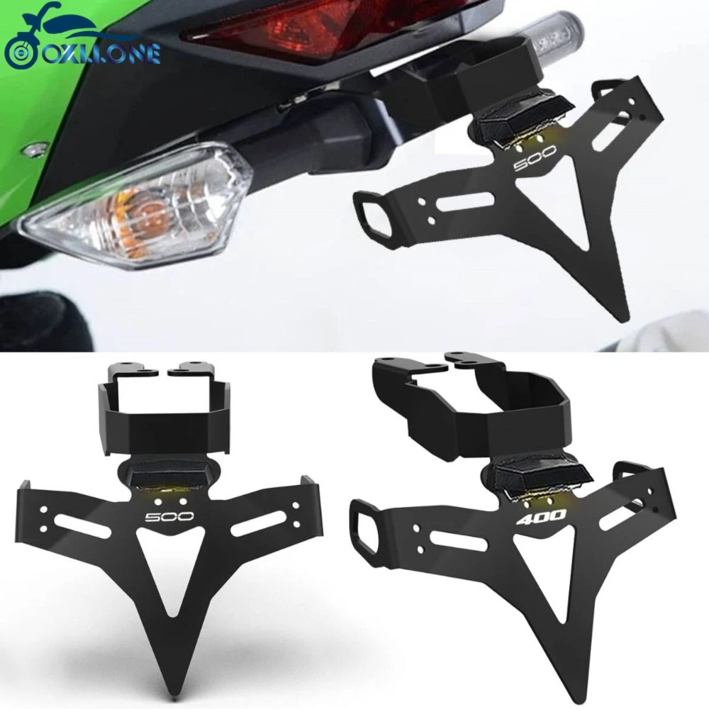 License Plate Holder Bracket Rear Tail Tidy Fender Eliminator Kit For Kawasaki Ninja 500 Z500 2024 2025 2026 Fit Ninja 400 Z400