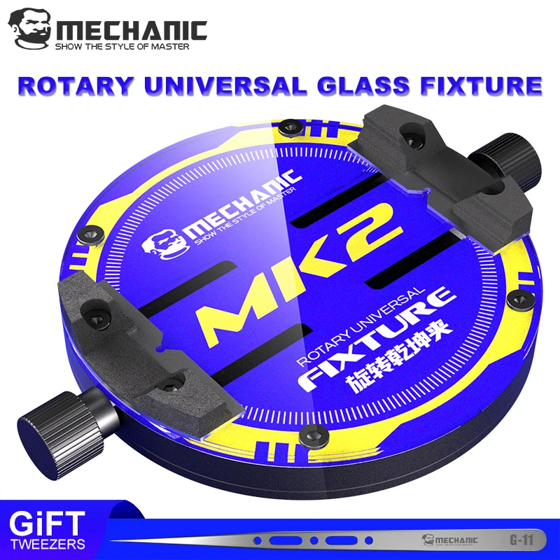 MECHANIC MK2 Rotatif Universel 360° °   Fixation rotative en verre résistant aux hautes températures 500 ℃   Pince pour réparation de la puce CPU de la carte mère du téléphone