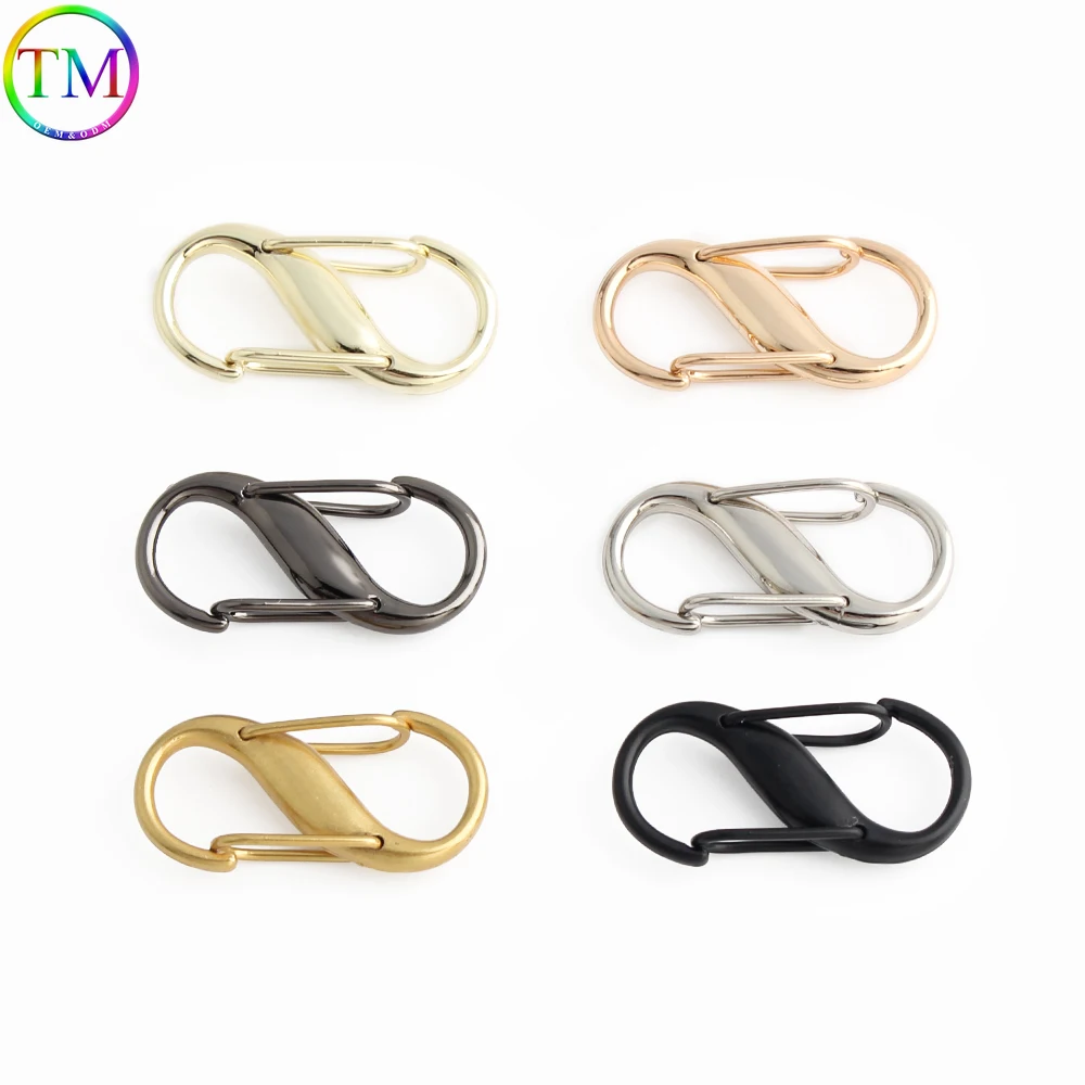 S Type Double-hanging Buckle Hook Loading Carabiner For Shoulder Bags Shortened Chain Length Convenient Clasp Hooks Accessories