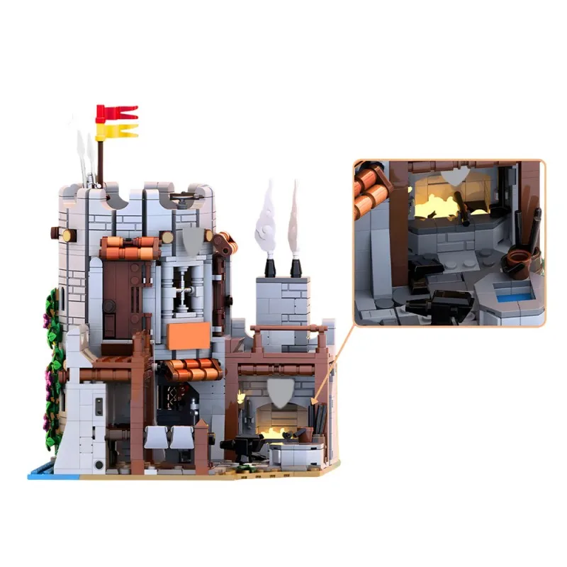 

MOC 1489PCS Guards Tower Castle Defense Watchtower Model Building Blocks Advanced Building Sets Adults Fun Diorama Bricks Toy