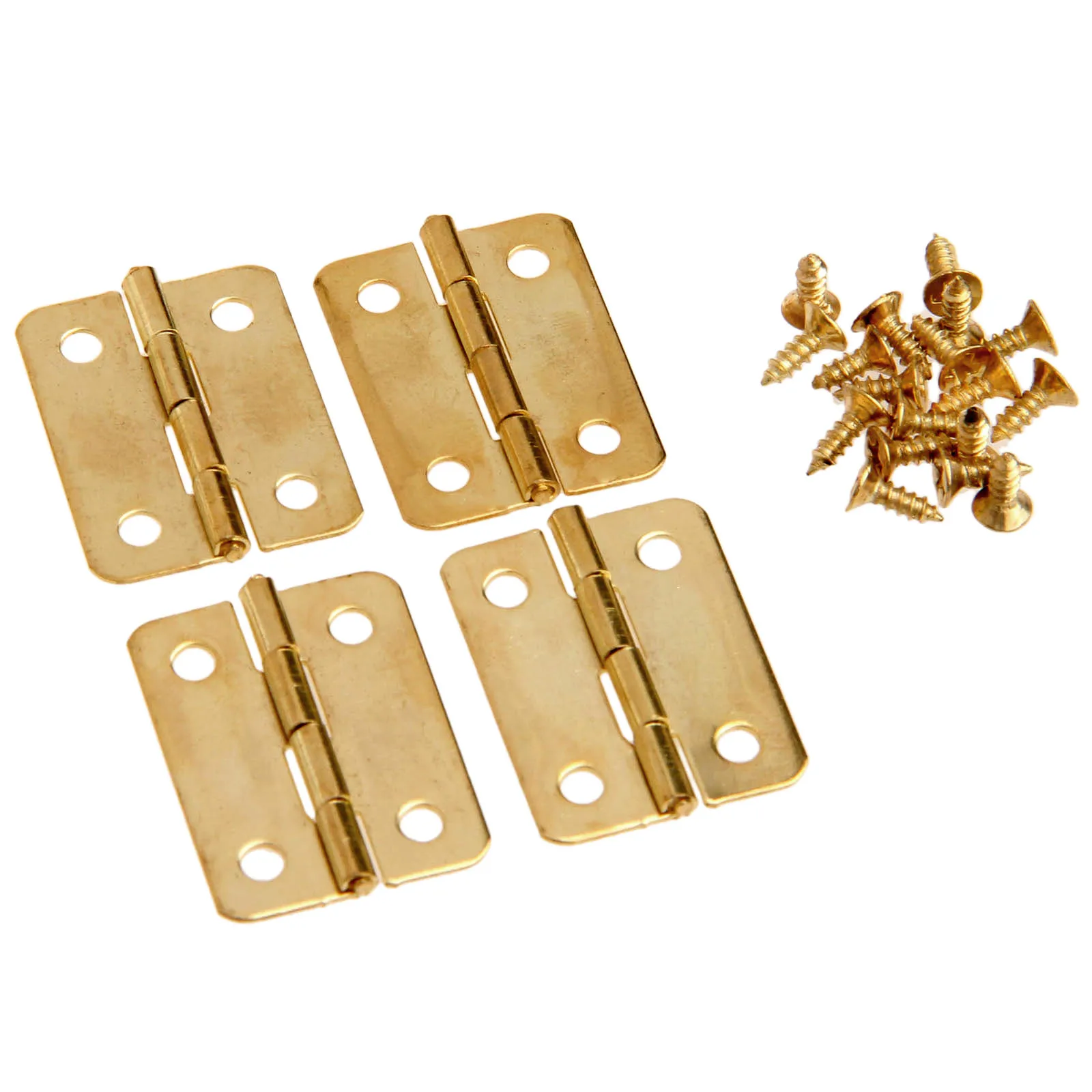 4Pcs Kitchen Cabinet Door Hinges for Caskets Furniture Accessories Drawer Hinges for Jewelry Boxes Furniture Fittings 24x18mm