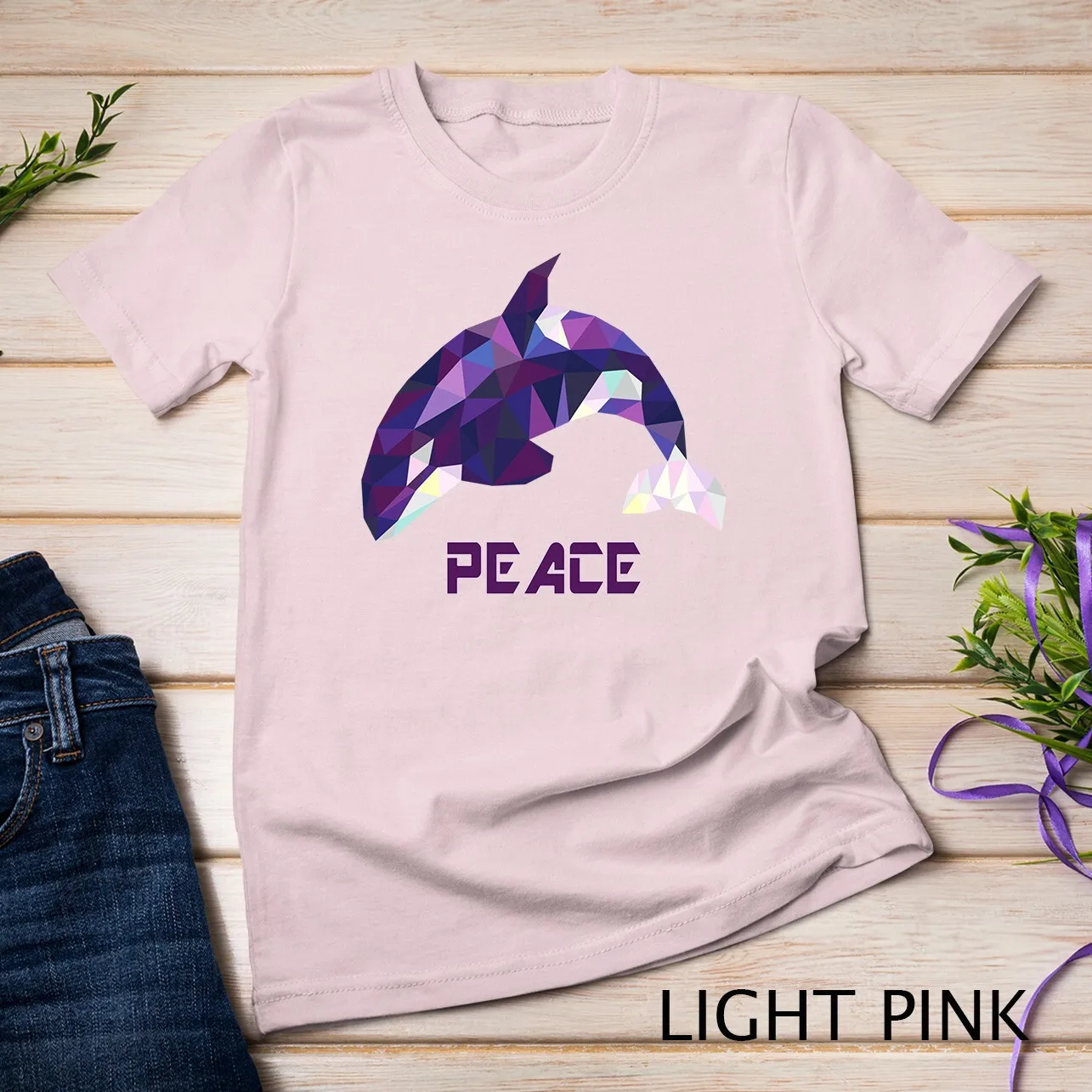 Cool Unique Killer Whale Orca Ocean Geometric Graphic Tee Unisex T-shirt