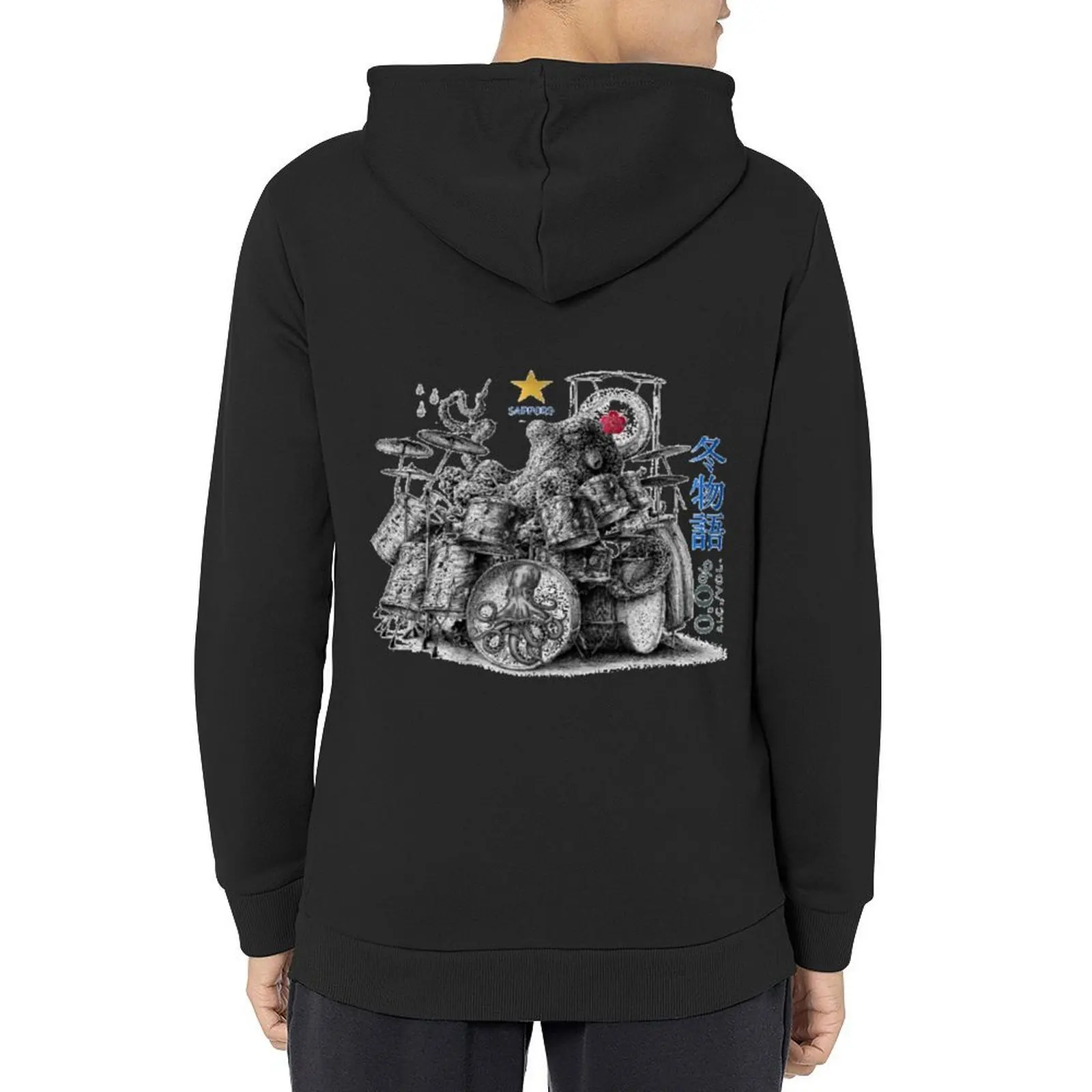 

Octopus Drummer Hoodie korean style clothes anime clothes clothes for men winter new in hoodies & sweatshirts
