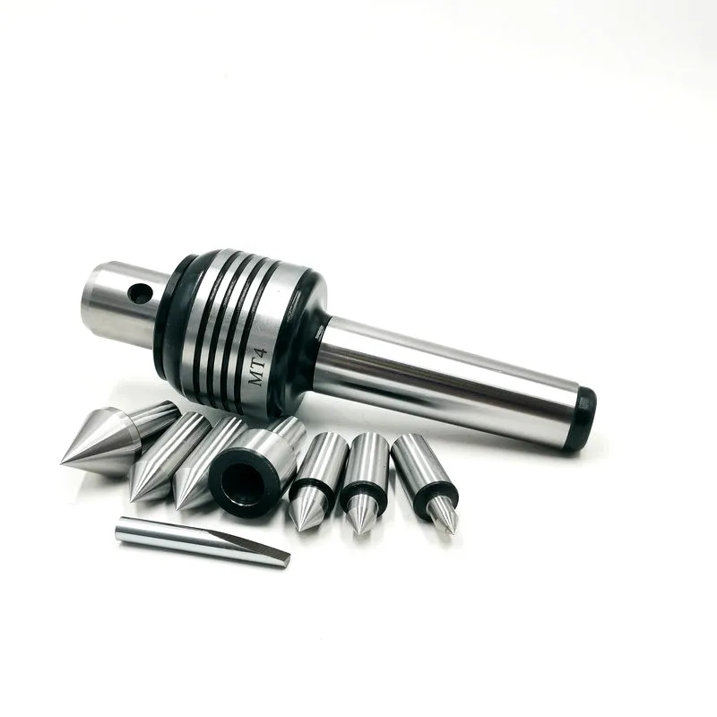 7pcs Machine Tools MT4 Multiple Point Revolving Center with Inter Changeable tips lathe Live Center tailstock